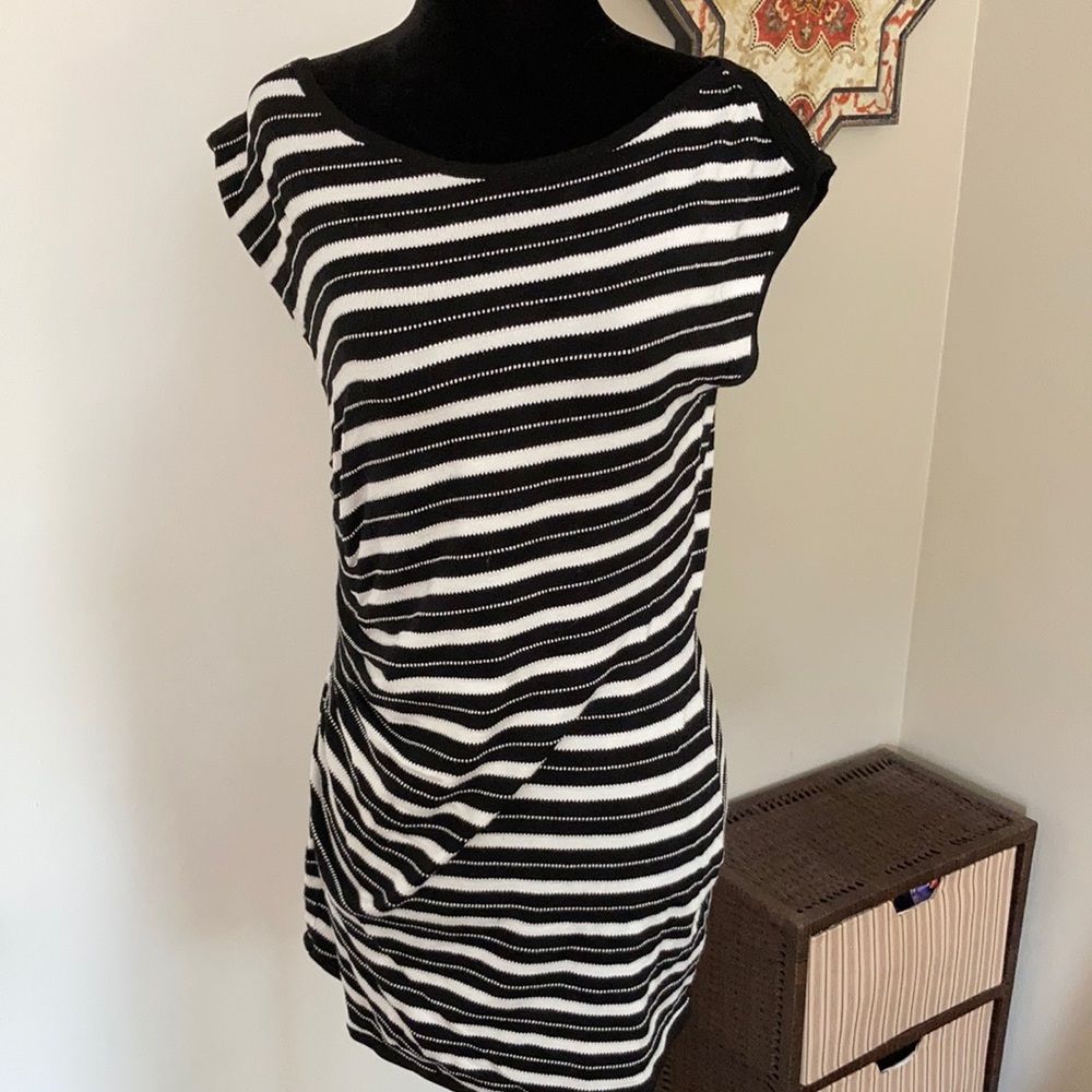 Striped tunic sweater